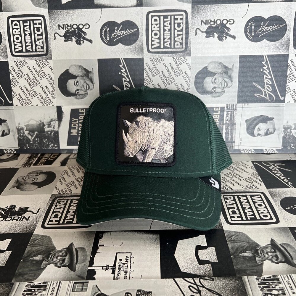 Authentic Goorin Bros Bulletproof Rhino Green Hat (NWT)